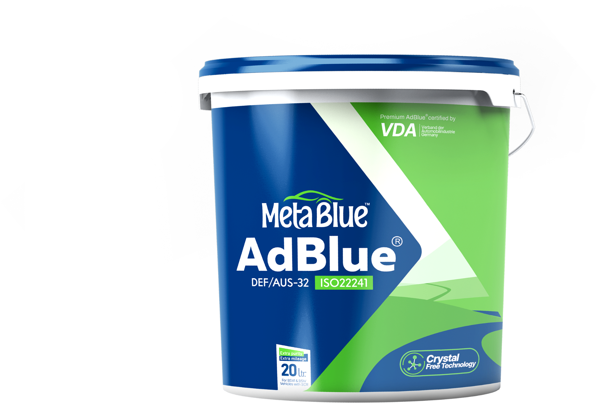 MetaBlue AdBlue 20L bucket — VDA certified DEF / AUS-32